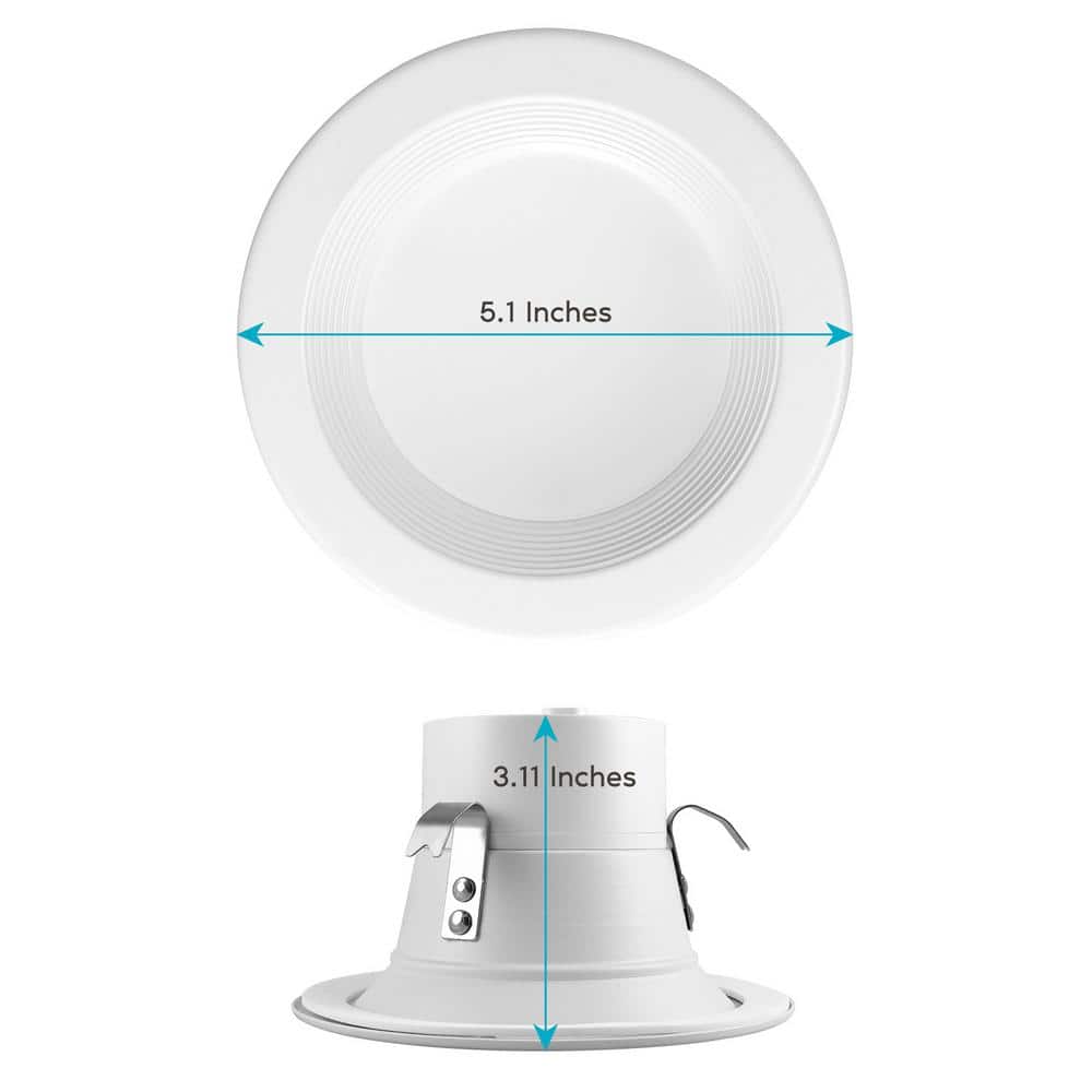 4-Inch White Aluminum Dimmable LED Recessed Lighting Kit