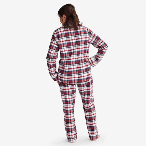 The Company Store Company Cotton Family Flannel Winter Plaid Women's  XX-Large Red/Navy Pajamas Set 60016 - The Home Depot