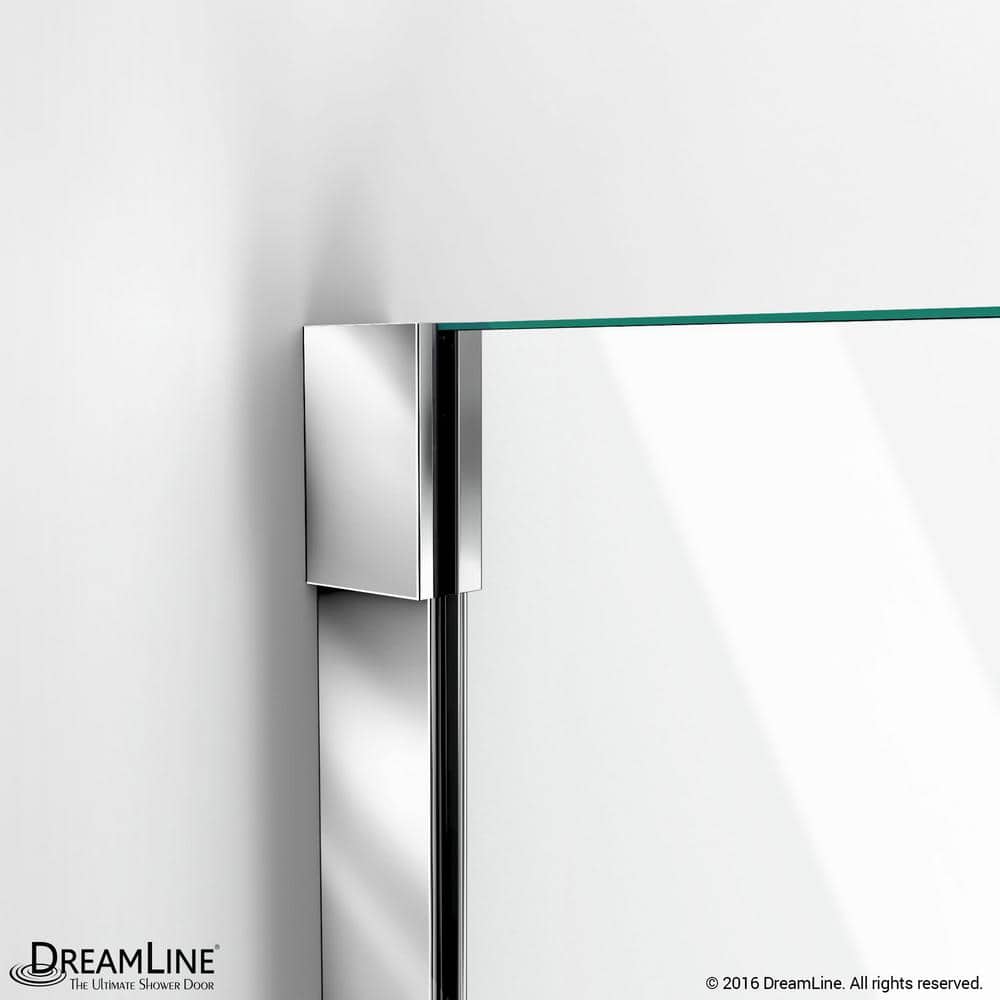 Unidoor-X 72" Frameless Hinged Shower Door with Clear Glass and Bronze Hardware