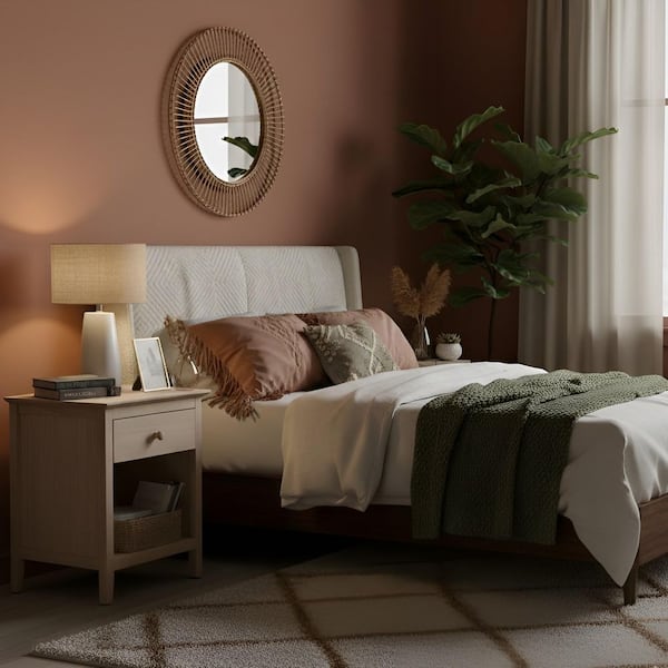 International Concepts Brooklyn 1-Drawer Unfinished Wood Nightstand