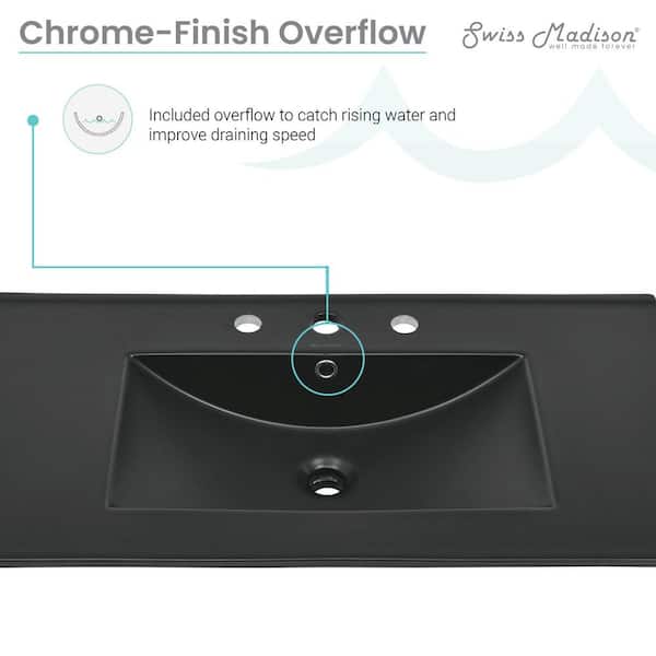 Swiss Madison 36 in. W x 5.5 in. D Ceramic Vanity Top in Matte