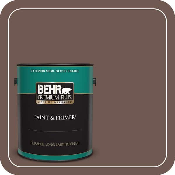 BEHR PREMIUM PLUS 1 gal. #MQ2-34 Bistro Semi-Gloss Enamel Exterior Paint & Primer