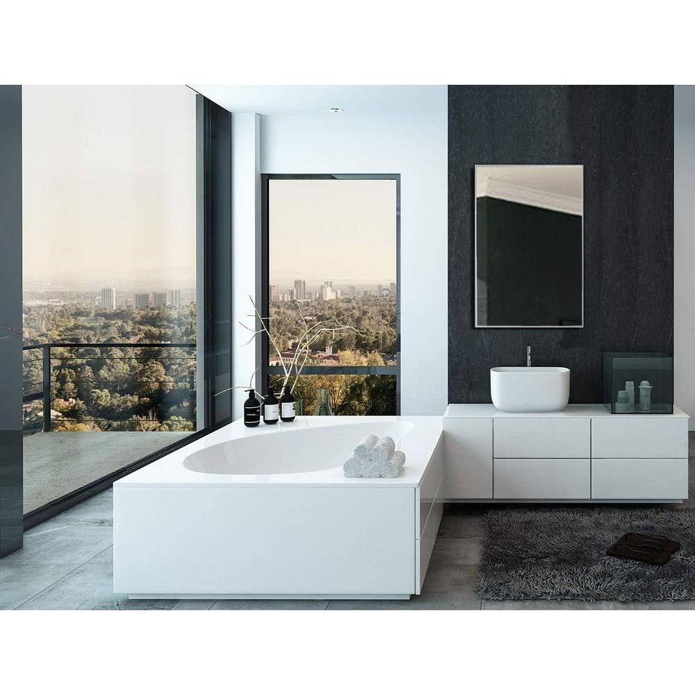 Crane Lake 22x30 Inch Silver Metal Framed Vanity Mirror