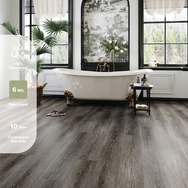 Sanibel Oak 6 MIL x 7.2 in. W x 42 in. L Click Lock Waterproof Luxury Vinyl Plank Flooring (25.2 sqft/case)