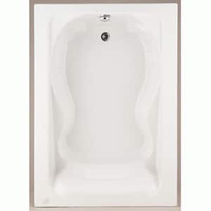 Cadet 60 in. x 42 in. Rectangular Soaking Bathtub with Reversible Hand Drain in White