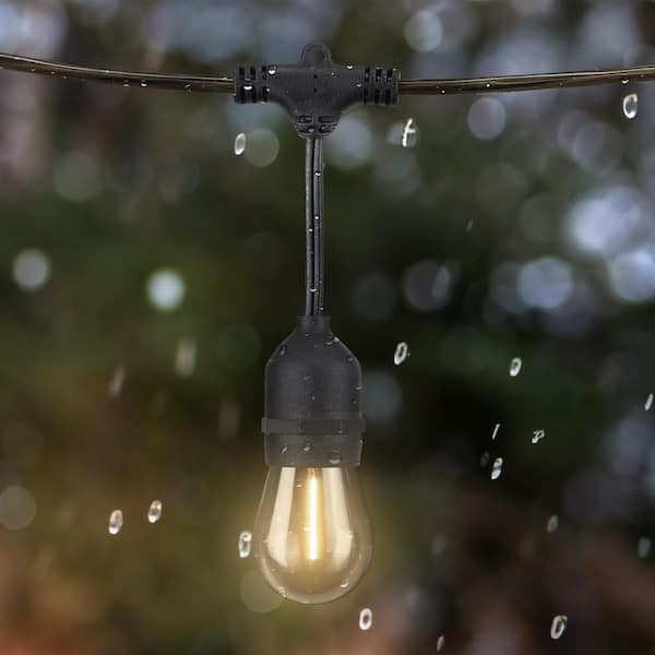 Hampton Bay 12-Light 24 ft. Indoor/Outdoor Plug-In Filament LED
