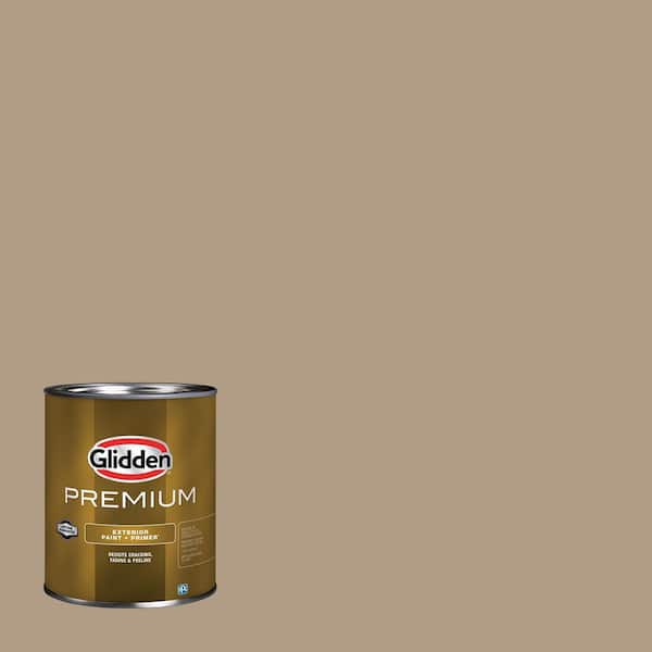 Glidden Premium 1 qt. PPG1077-4 Weathered Wood Semi-Gloss Exterior Latex Paint