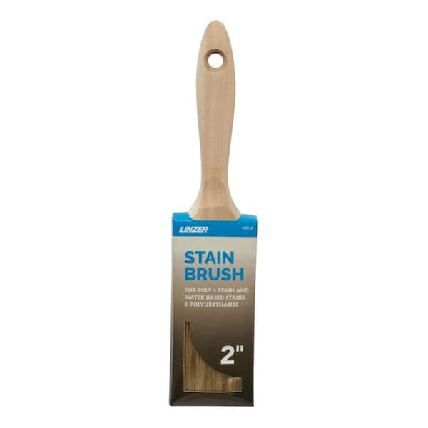 Linzer 2 in. Polyester/Bristle Blend Flat Stain and Polyurethane Brush