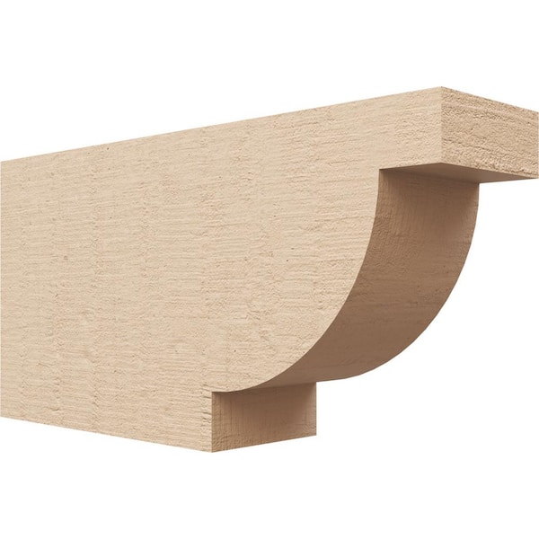 Ekena Millwork 4-in. x 8-in. x 16-in. Alpine Woodgrain, Primed Tan Timberthane Polyurethane Rafter Tail Brace