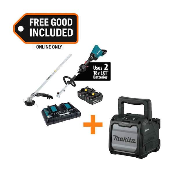 LXT 18VX2(36V) Brushless Couple Shaft Power Head Kit w/ Trimmer Attach (5. 0Ah) w/ 18V LXT/12V max CXT Bluetooth Speaker