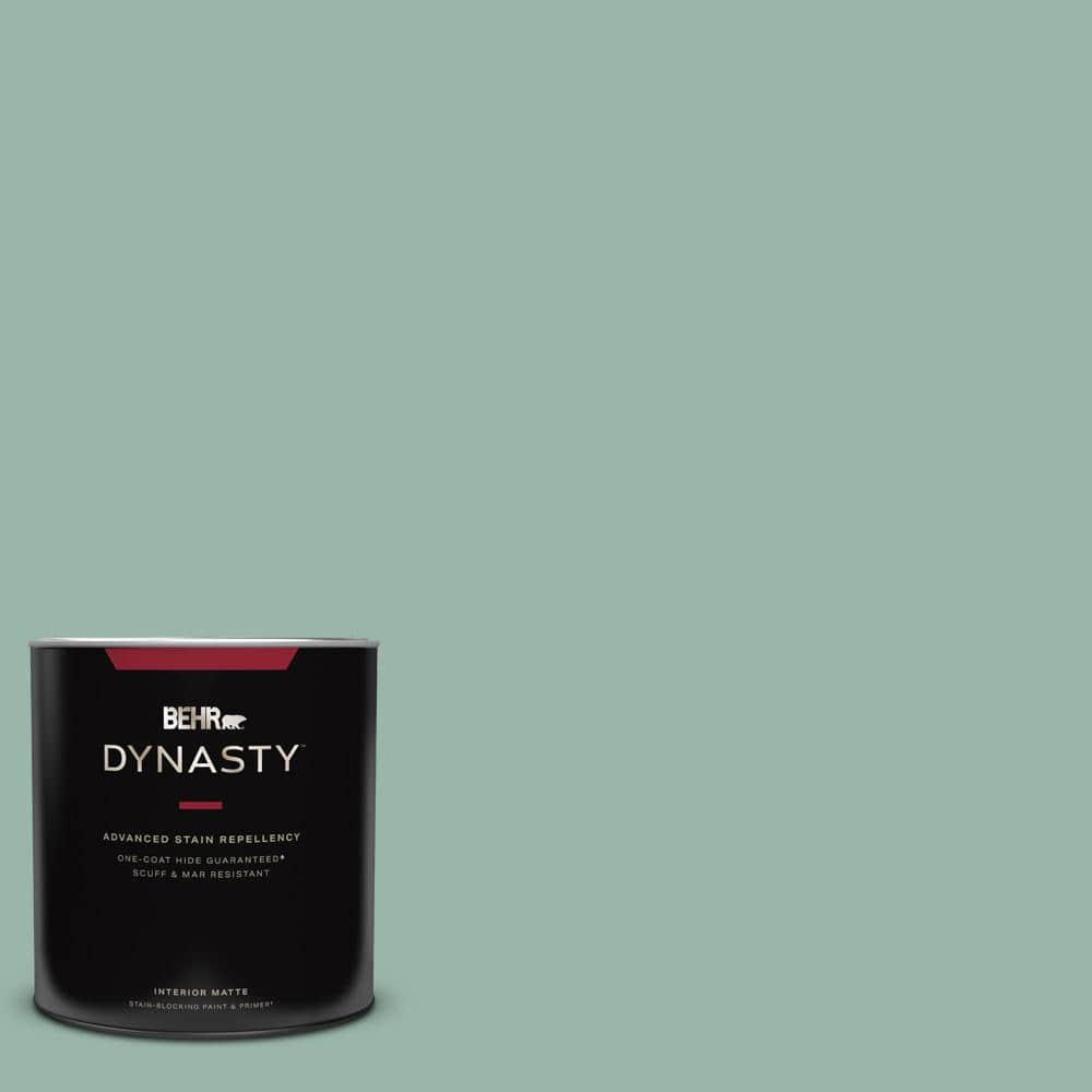 BEHR DYNASTY 1 qt. #S420-3 Nile River One-Coat Hide Matte Interior  Stain-Blocking Paint and Primer 165404 - The Home Depot