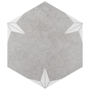 Stella Hex Mist 8-5/8 in. x 9-7/8 in. Porcelain Floor and Wall Tile (11.5 sq. ft./Case)
