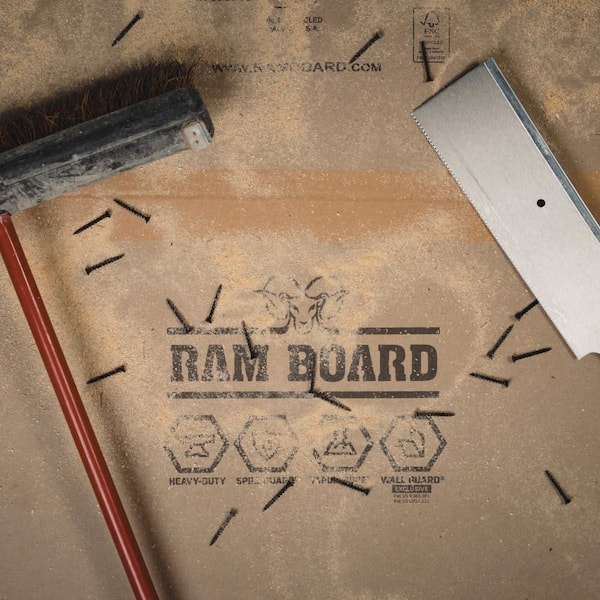 Ram Board 38 in. W x 50 ft. L Heavy Duty Temporary Floor Protection ...