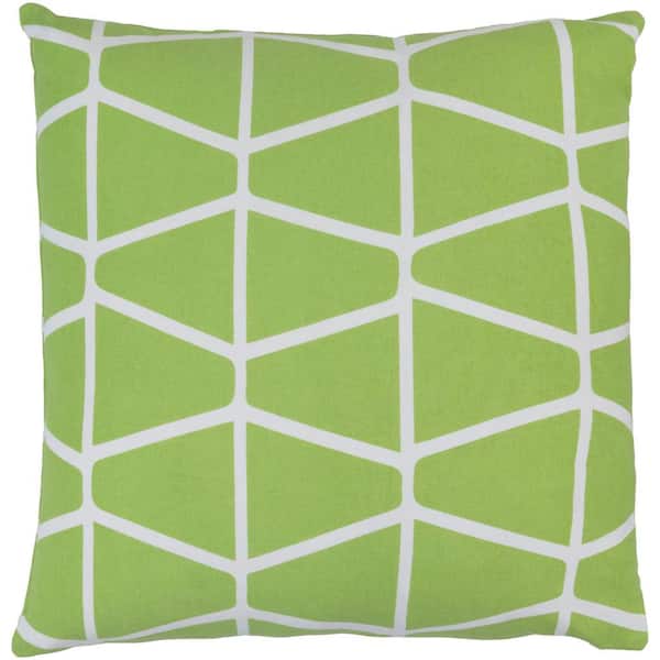 Artistic Weavers Lanark Lime Green Geometric Polyester 22 in. x 22 in. Throw Pillow