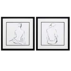 17 in. X 17 in. Silver Gallery Picture Frame Poised Pose (Set of 2)