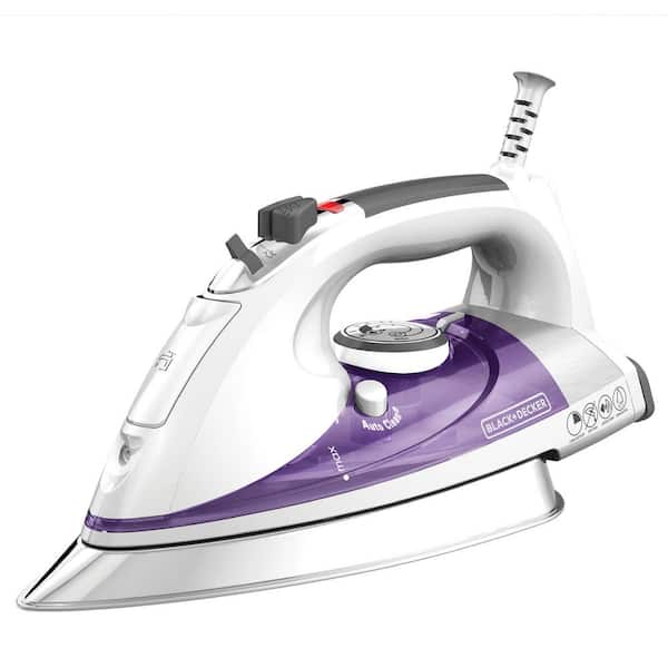 BLACK+DECKER Professional Steam Iron with Stainless Steel Soleplate-Purple