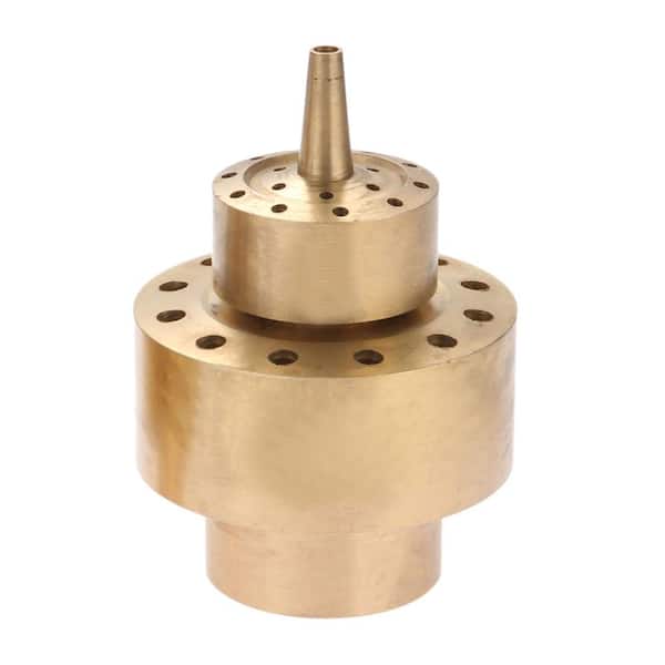 1.5 in. Brass Two-Layer Flower Column Fountain Nozzle – 1.8m Spray for Garden Pond