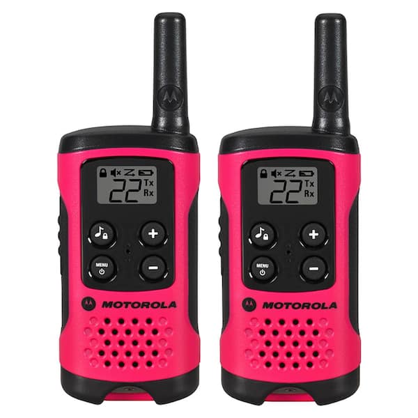 MOTOROLA Talkabout T107 Alkaline 2-Way Radio, Neon Pink (2-Pack) T107 - The  Home Depot