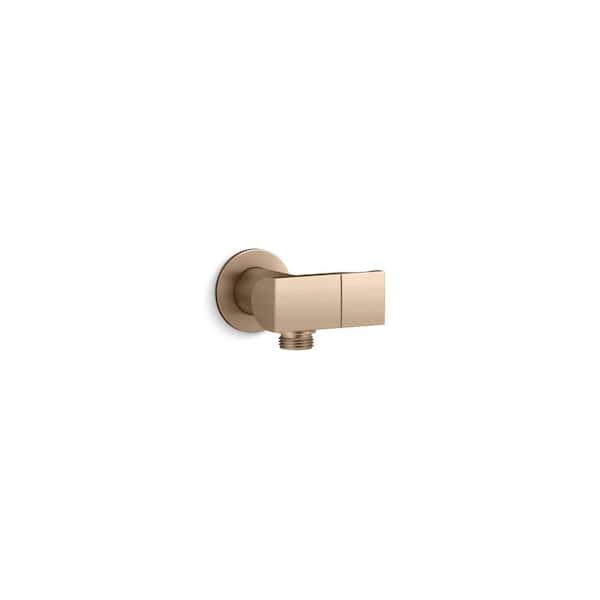 KOHLER Exhale Wall-Mount Handshower Holder with Supply Elbow and Check Valve in Vibrant Brushed Bronze