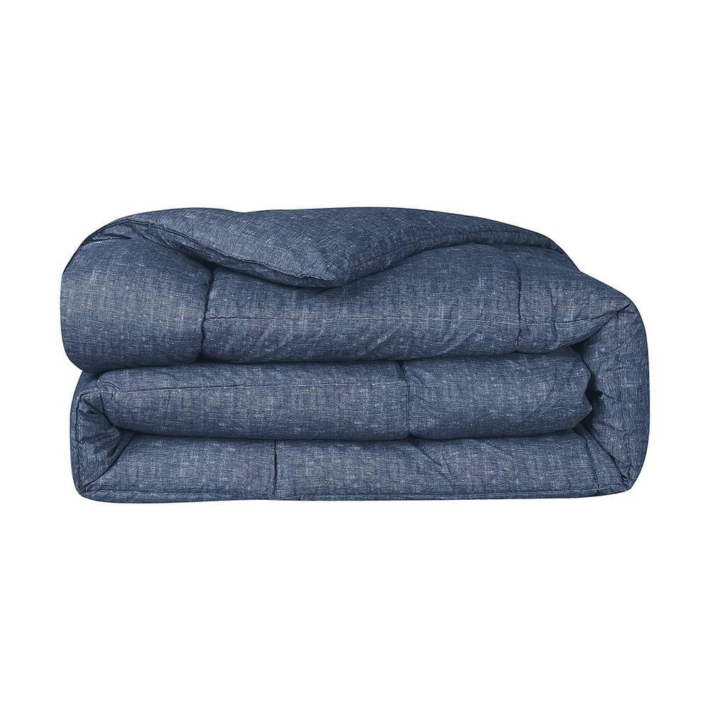 Full Dark Indigo Down Alternative Microfiber Comforter Set
