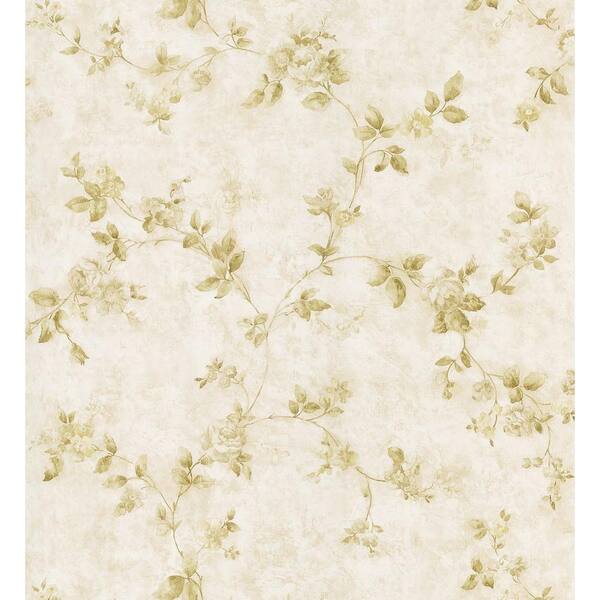 Brewster Kitchen and Bath Resource II Beige Swag Trail Wallpaper Sample