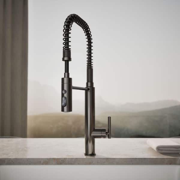 KOHLER Purist Single-Handle Standard Kitchen Faucet in Vibrant KOHLER Purist Single-Handle Standard Kitchen Faucet in Vibrant