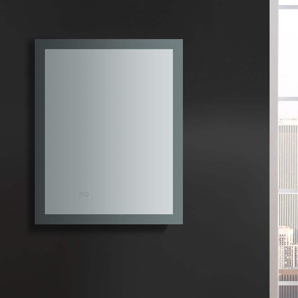 Sleek Halo 24"x30" Frameless LED Bathroom Vanity Mirror with Defogger