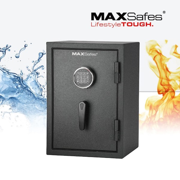 1.0 cu. ft. Fireproof and Waterproof Safe with Electronic Digital Key Pad Access in Black