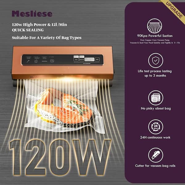 Vacuum Sealer Food Storage タイガー 90kPa Powerful Vacuum Sealer Machine 6-in-1 Food Preservation