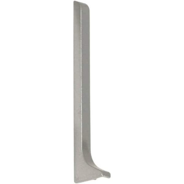 DURAL CONSTRUCT 0 in. D x  0.43 in. W x 0 in. L End Cap left Aluminum Anodized silver 2 Pcs. Molding and Transition Trim