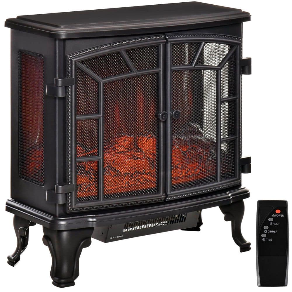 1500-Watt 27 in. Black Indoor Electric Fireplace Heater Radiant Infrared wi