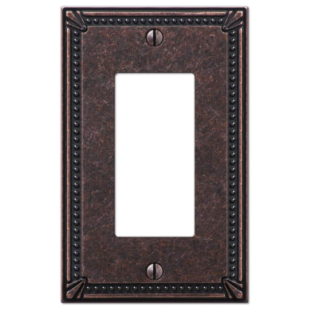 Imperial Bead 1 Gang Rocker Metal Wall Plate - Tumbled Aged Bronze price history on PriceWatchPro