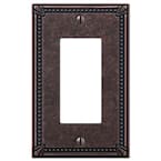 Imperial Bead 1 Gang Rocker Metal Wall Plate - Tumbled Aged Bronze