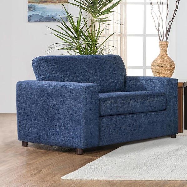 NEW CLASSIC HOME FURNISHINGS New Classic Furniture Kylo Blue Polyester Fabric Oversized Arm Chair and a Half