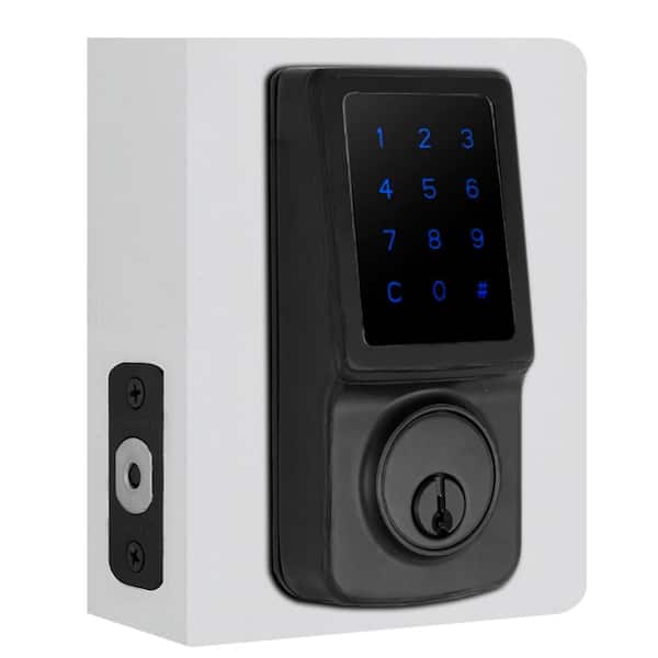 Defiant Matte Black Electronic Lever Door Lock with Biometric Fingerprint  Deadbolt LH01-MB - The Home Depot