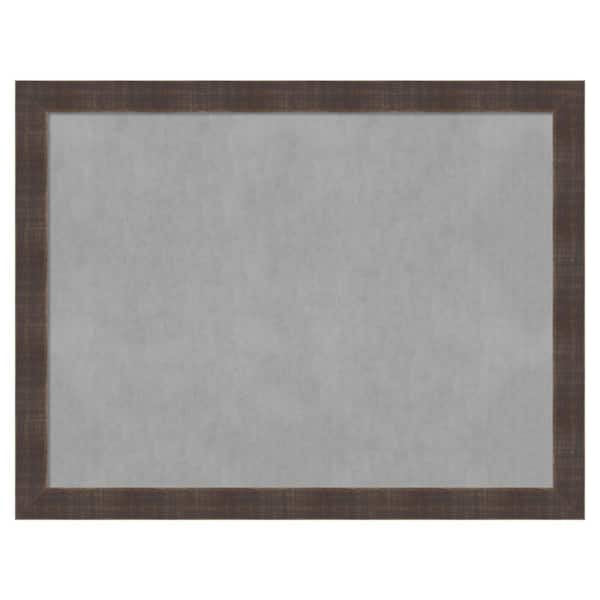 Amanti Art Whiskey Brown Rustic 26 in. x 20 in Framed Magnetic Board