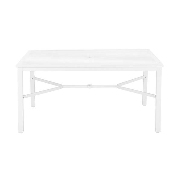 Stylewell Mix And Match Lattice White, White Metal Outdoor Dining Table