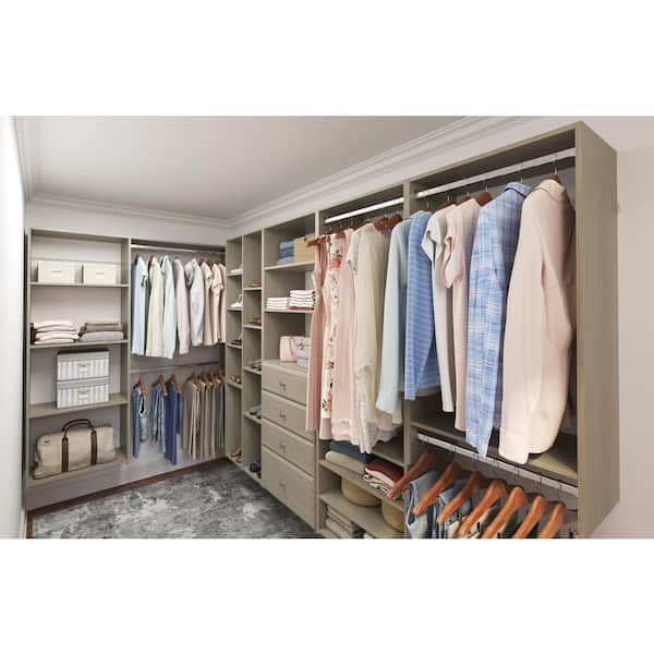 Closet Evolution 24 in. x 14 in. Rustic Grey Wood Shelves (2-Pack