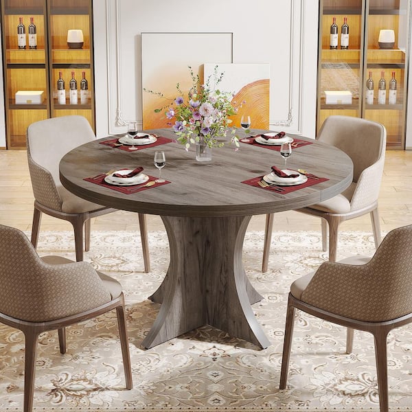 TRIBESIGNS WAY TO ORIGIN Halseey Gray Wood 47 in. Pedestal