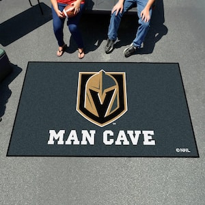 Vegas Golden Knights Man Cave Gray 5 ft. x 8 ft. Ulti-Mat Area Rug