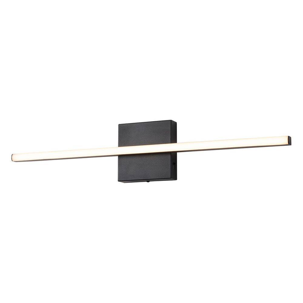 Jerico 24 in. 1-Light Modern Black LED Bathroom Vanity Light price history on PriceWatchPro