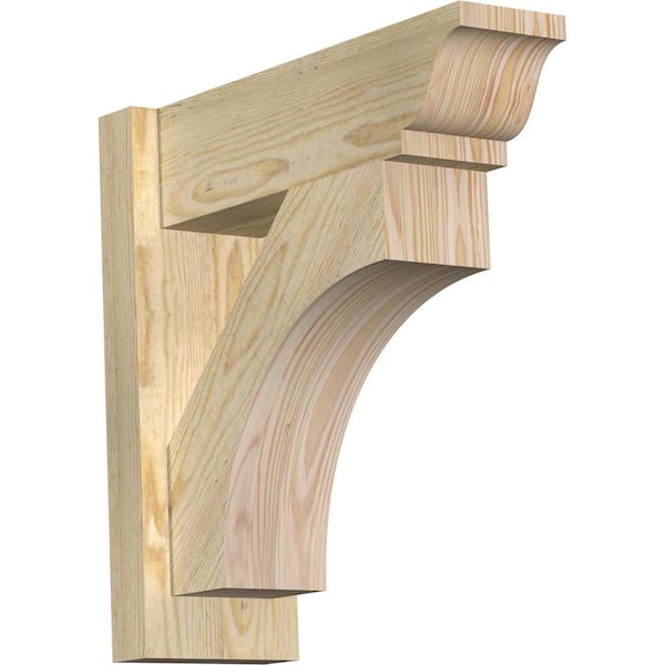 Ekena Millwork 6 in. x 18 in. x 18 in. Douglas Fir Westlake Traditional Rough Sawn Outlooker