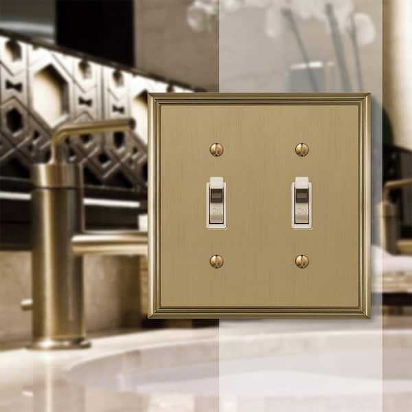 Bronze 2-Gang Toggle Wall Plate (1-Pack)