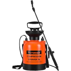0.8 Gal. Lawn and Garden Pump Pressure Sprayer with Pressure Relief Valve and Shoulder Strap
