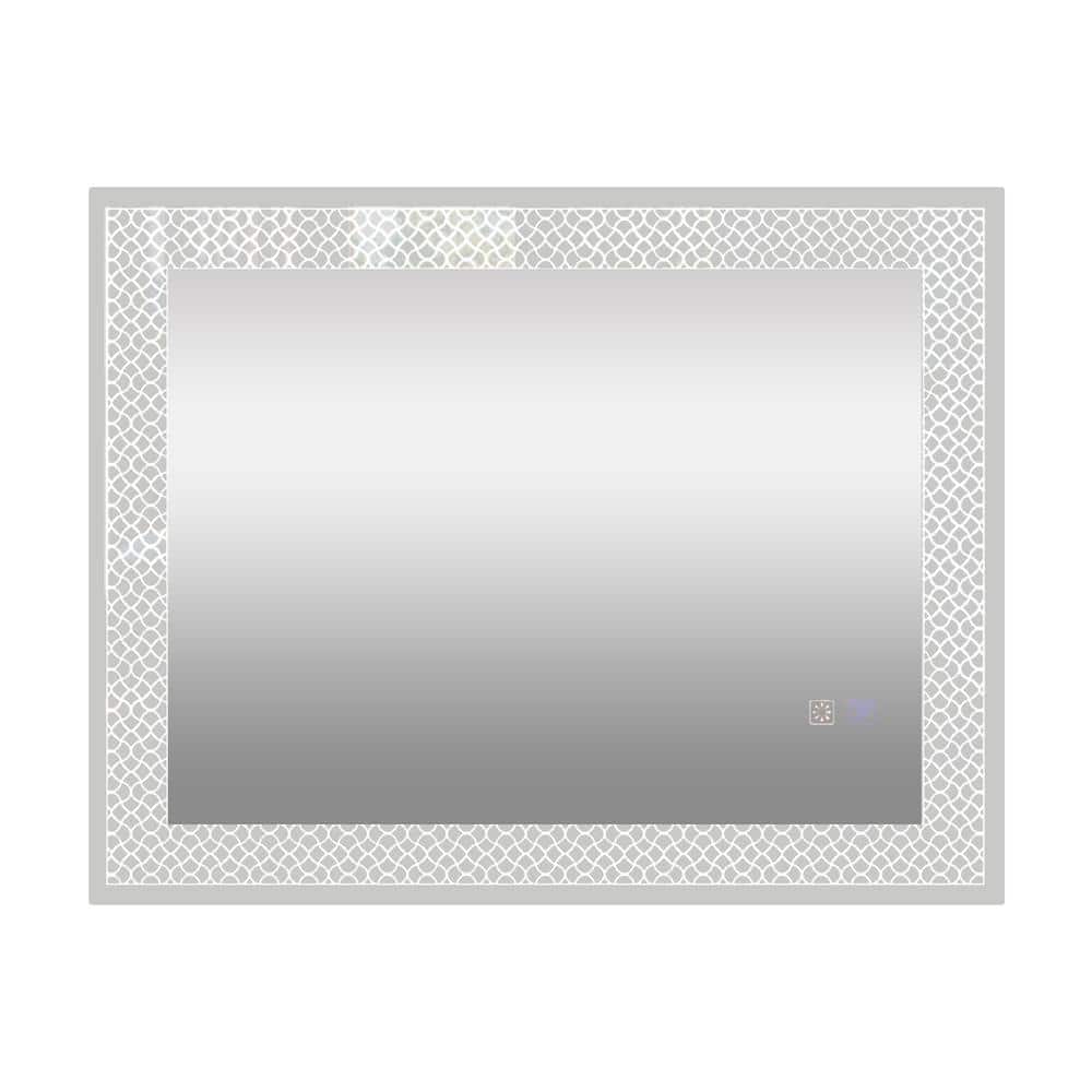 36.00 in. W x 28.00 in. H Rectangular Frameless Anti-Fog Wall Mount Bathroo