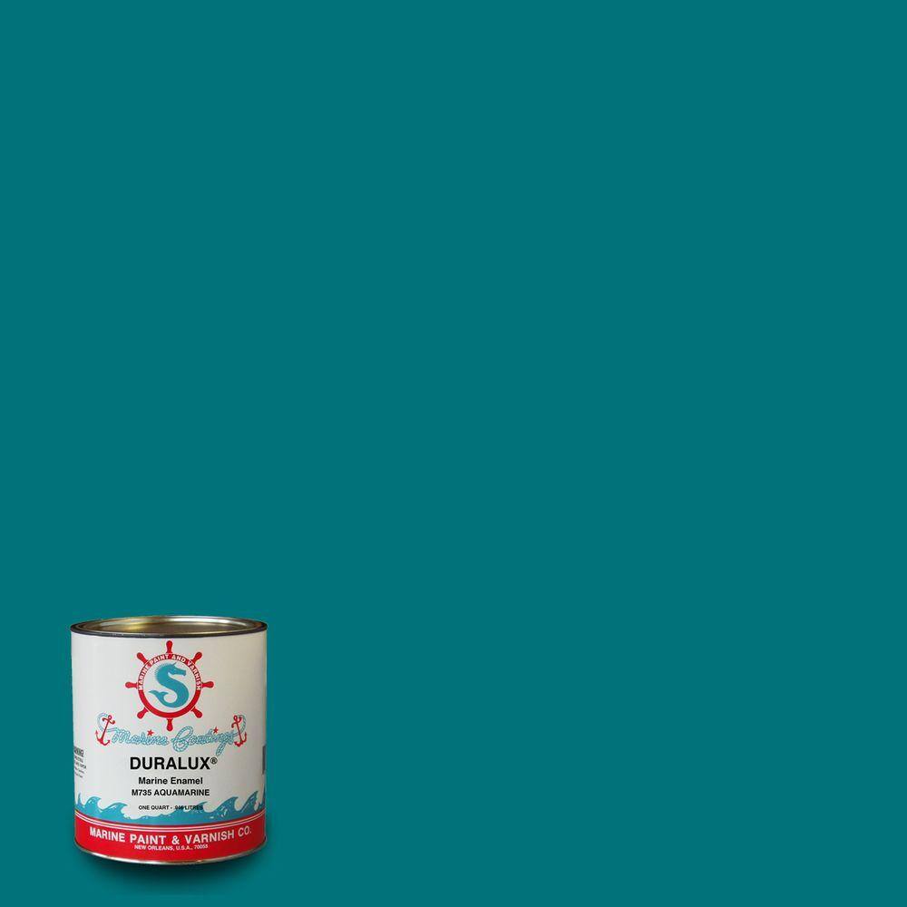 Duralux Marine Paint 1 qt. Aquamarine Marine Enamel M7354 The Home Depot