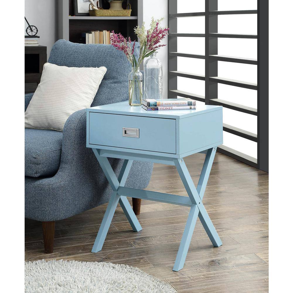 Landon Sea Foam 19" Modern Storage End Table