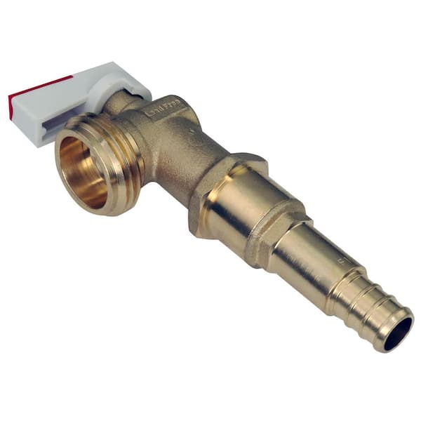 1/2 in. Brass PEX-B Barb x 3/4 in. Male Hose Thread Washing Machine Valve (1/4 Turn)