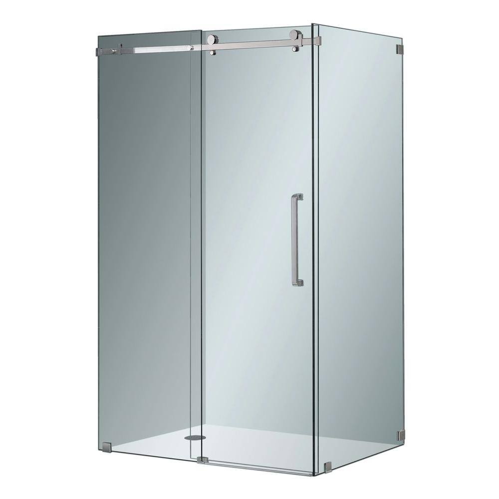 Moselle Stainless Steel Frameless Sliding Shower Enclosure