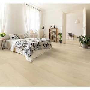 Lineage Coastal Beige 12 mm T x 9.25 in. W HDF Waterproof AC5 Click Lock Laminate Wood Flooring (23.29 sq. ft./Case)